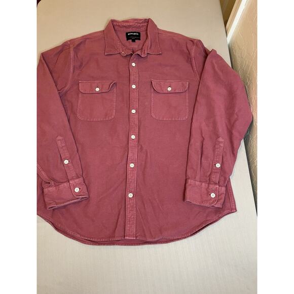 Bonobos Mens Slim Fit Size XXL Pink Button Thick Flannel Long Sleeve Shirt - Picture 1 of 8